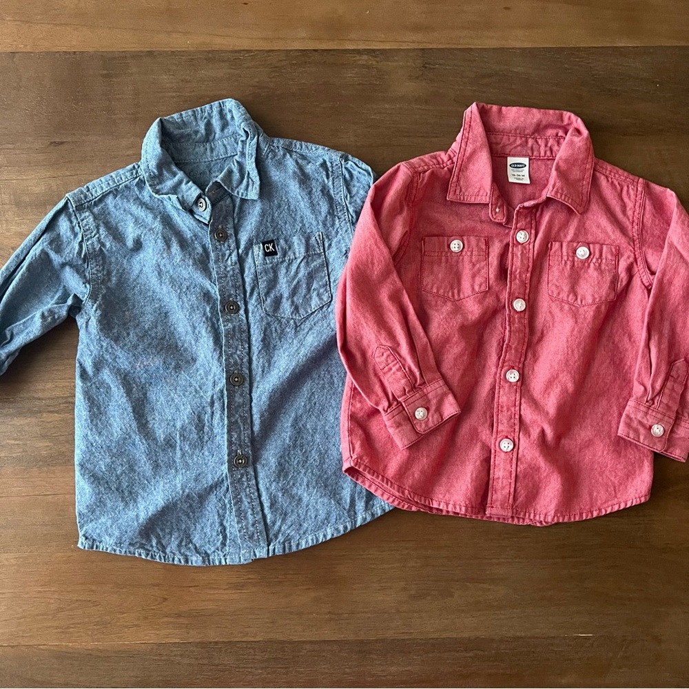 💥2/$20 Long Sleeve Button Up Shirt - Toddler boy 2T